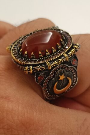 Akik Taşlı Yüzük